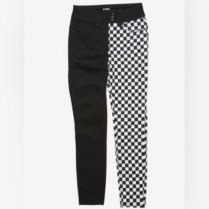 Hot Topic Checkered High Waisted Jeans